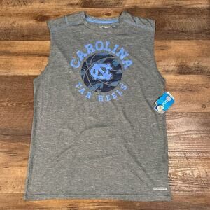 NWT North Carolina Tar Heels Men's Sleeveless Performance Tank Top Gray L Kohls